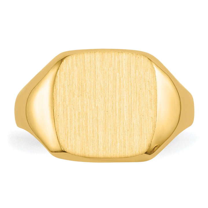 14k Yellow Gold Open Back Hollow Signet Ring