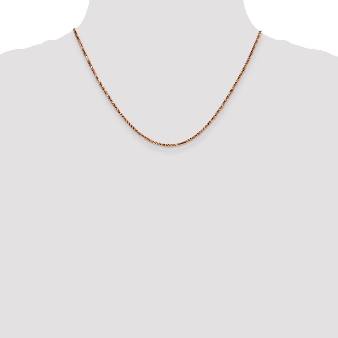 14k Rose Gold Polished 1.40mm D.C Spiga Chain