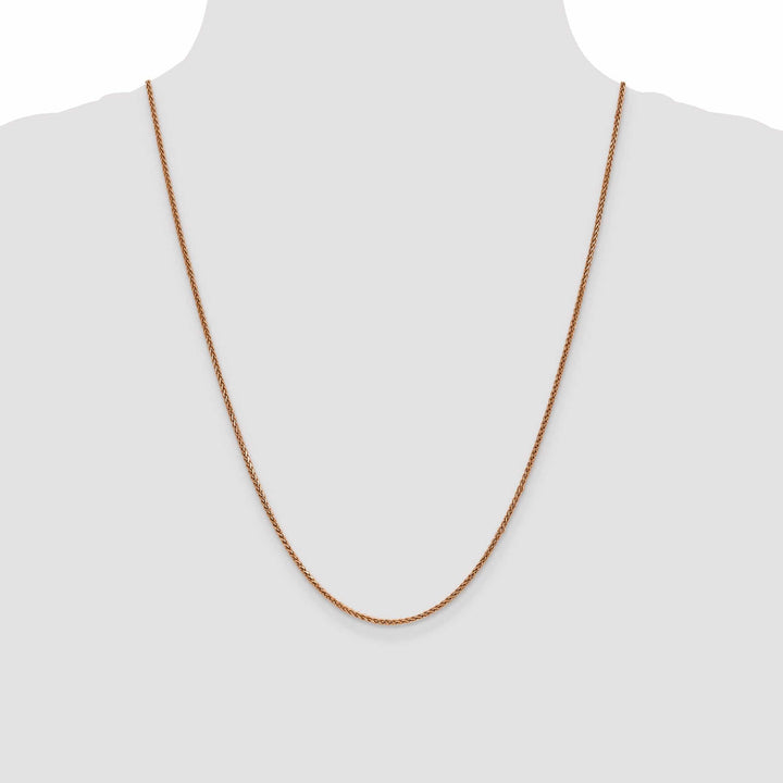 14k Rose Gold Polished 1.40mm D.C Spiga Chain