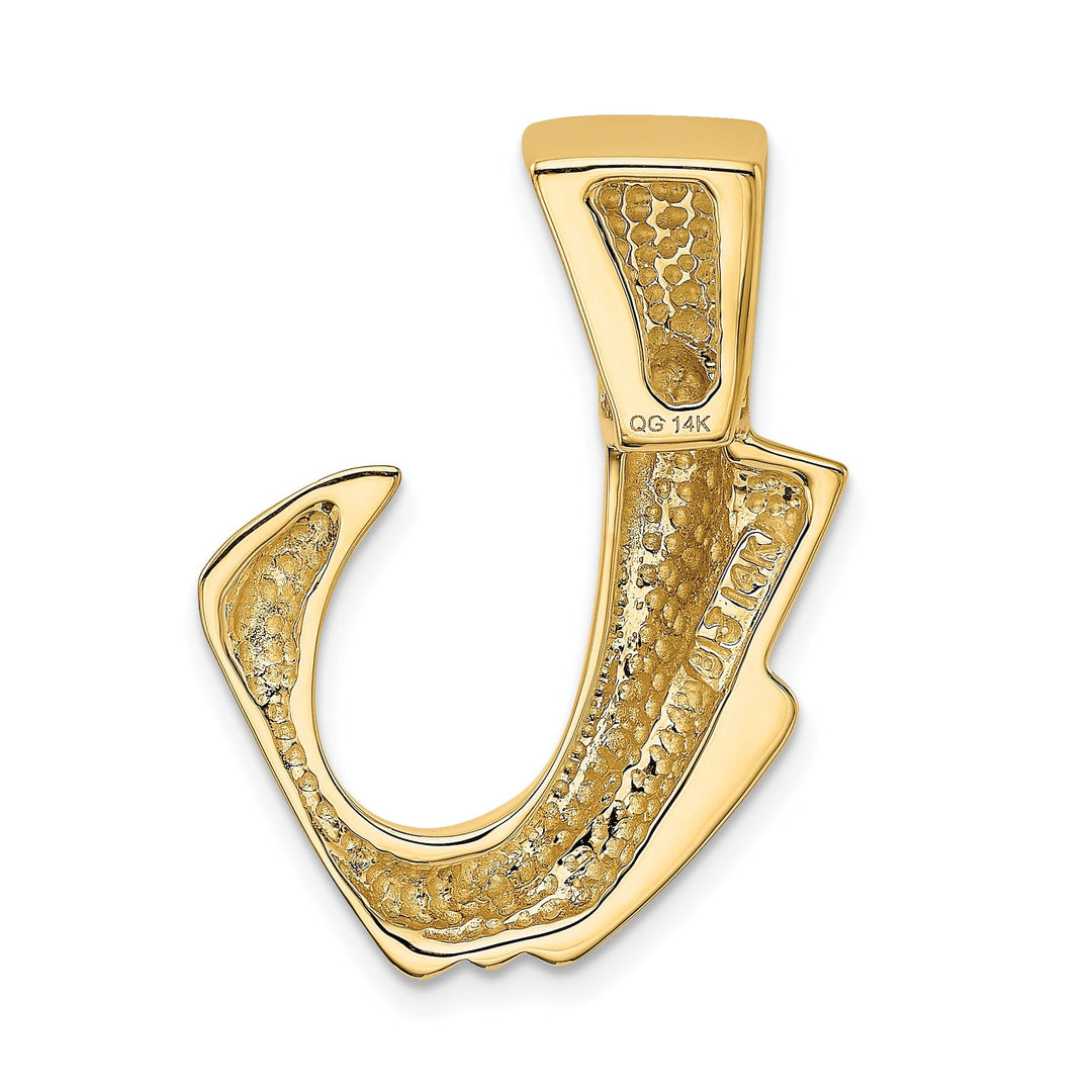 14k Yellow Gold Omega Slide Pendant