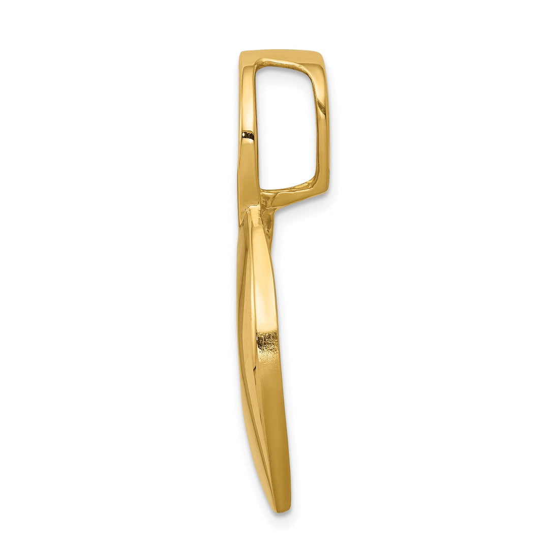 14k Yellow Gold Reversible Omega Slide Pendant