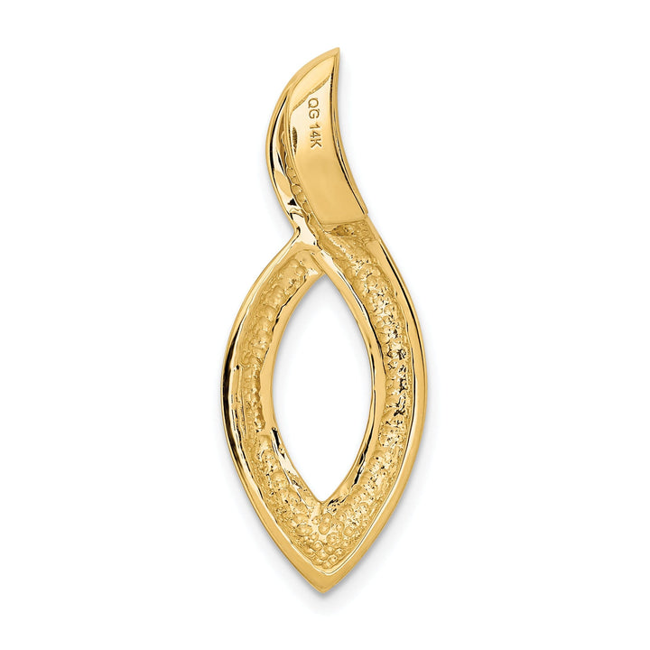 14k Yellow Gold Reversible Omega Slide Pendant