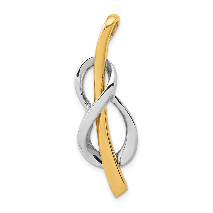 14k Two Tone Gold Fancy Omega Slide Pendant