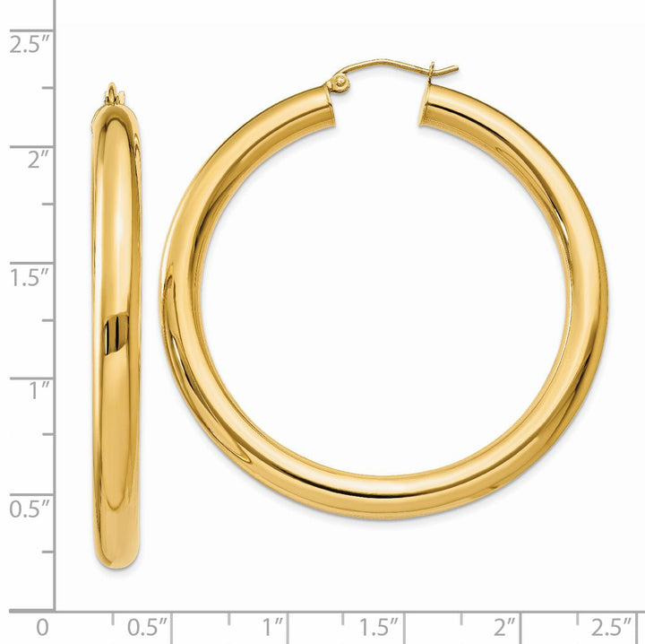 14k Yellow Gold 5MM Lightweight Hoop Earrings