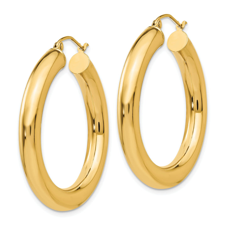 14k Yellow Gold 5MM Lightweight Hoop Earrings