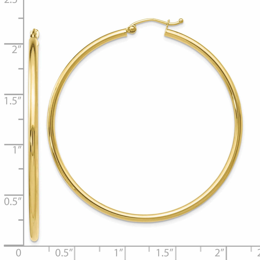 10kt Yellow Gold Polished Hinged Hoop Earrings