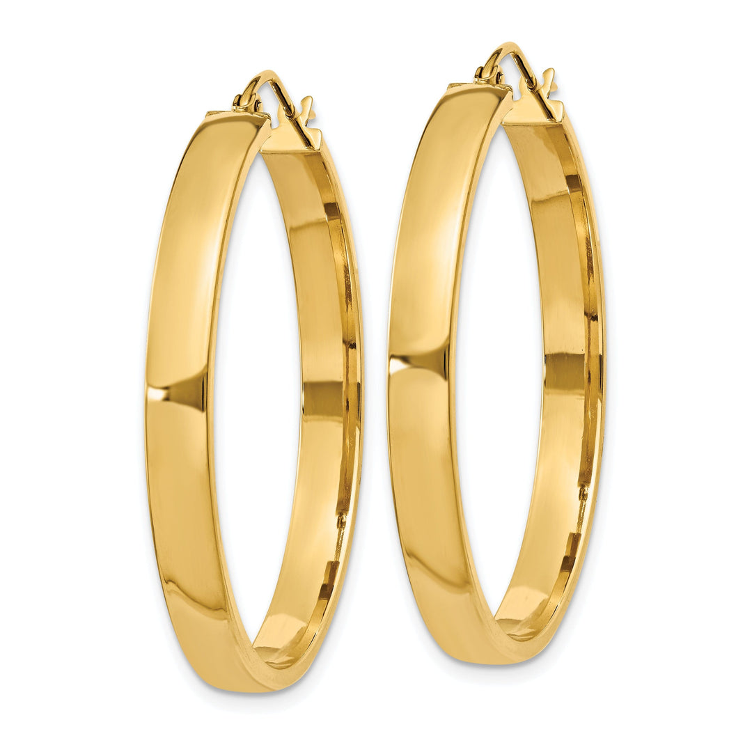 14k Yellow Gold Polished Hoop Earring