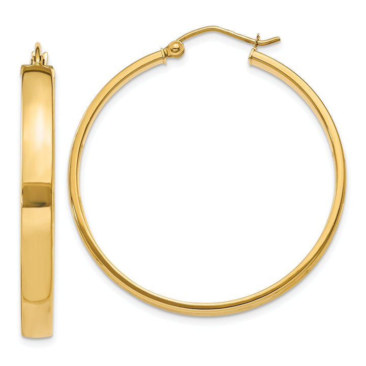 14k Yellow Gold Polished Hoop Earring