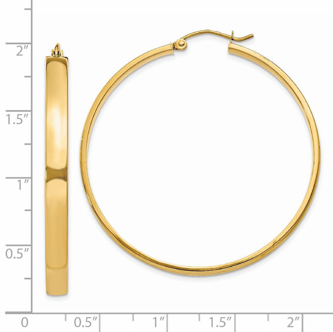 14k Yellow Gold Polished Hoop Earring