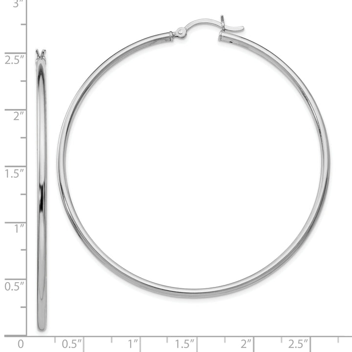 Sterling Silver Polished Hinged Hoop Earrings