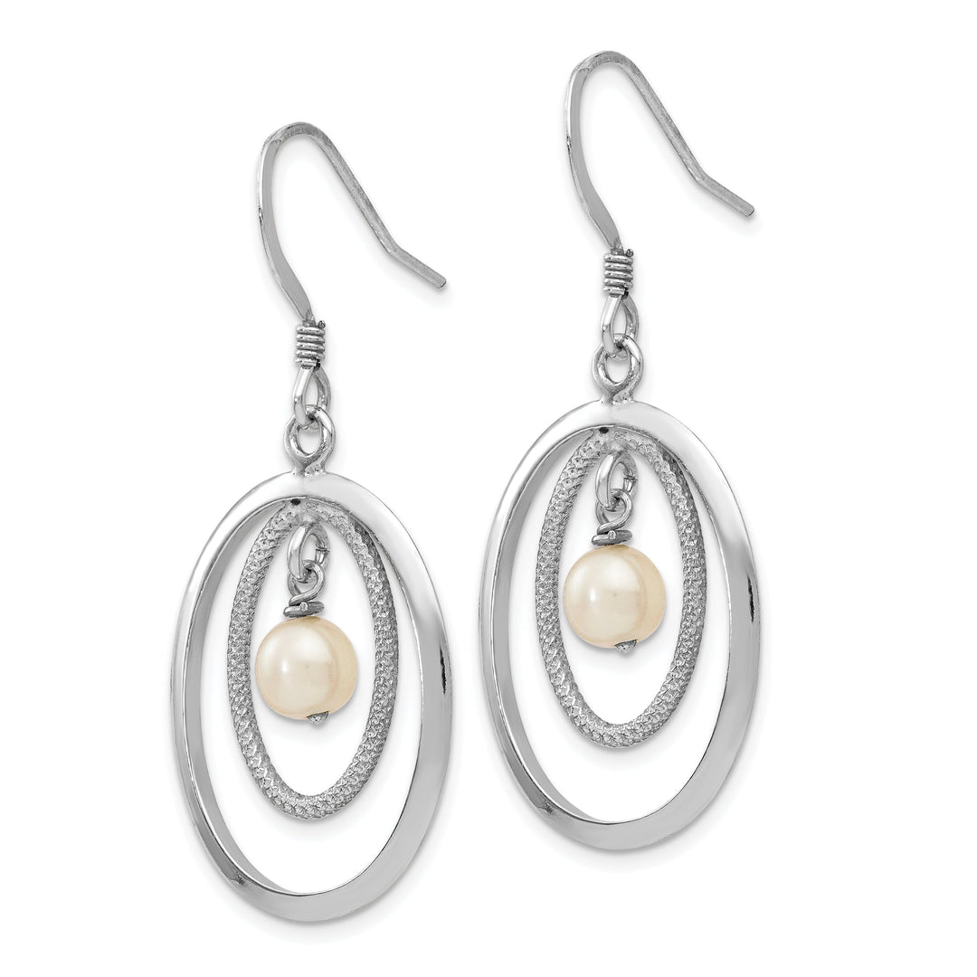 Sterling Silver Cultured Pearl Dangle Earrings