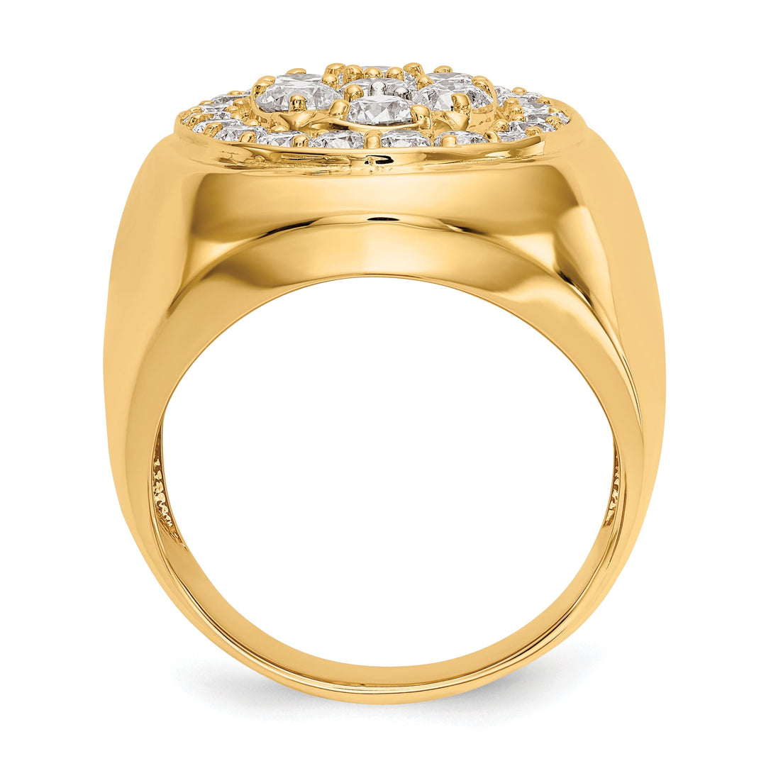 14k Yellow Gold Polished Men's 3ct. Diamond Ring