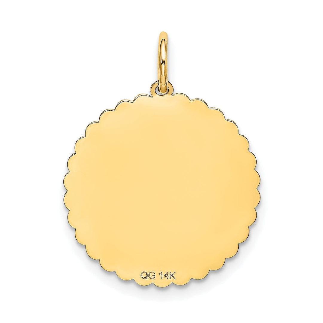 14k Yellow Gold Sweet 16 Charm Pendant