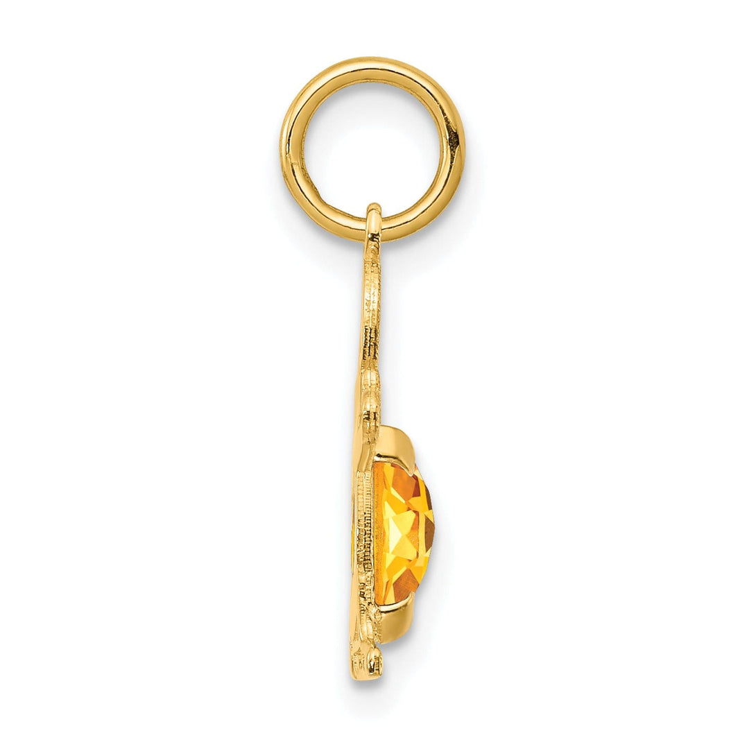 14k Yellow Gold Boy Oval Genuine Citrine