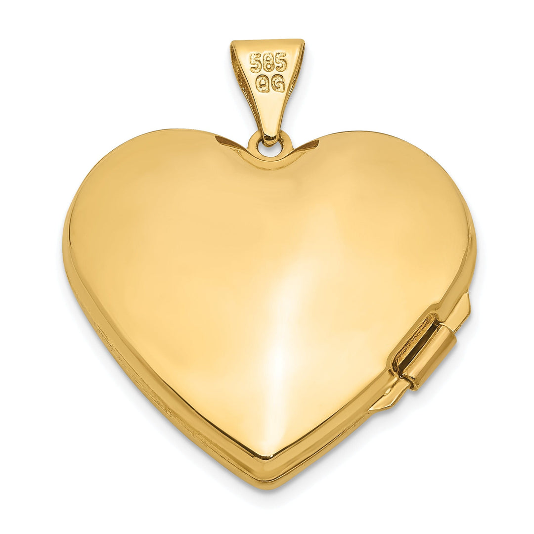 14k Yellow Gold Diamond Family Heart Locket