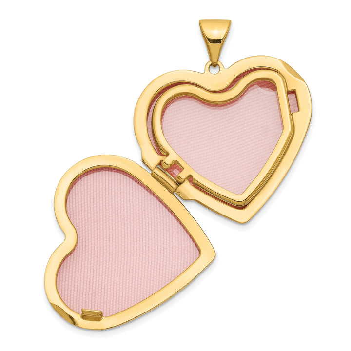 14k Yellow Gold Diamond Family Heart Locket