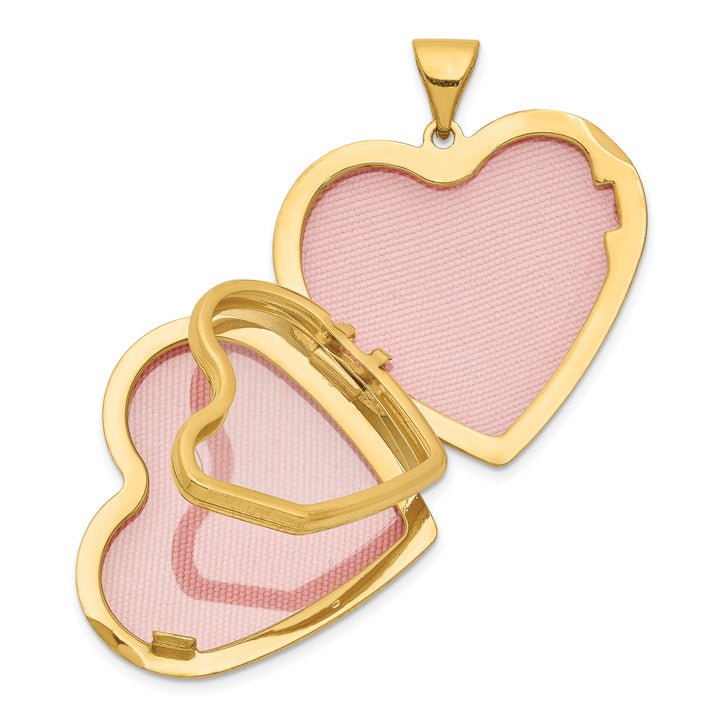 14k Yellow Gold Diamond Family Heart Locket