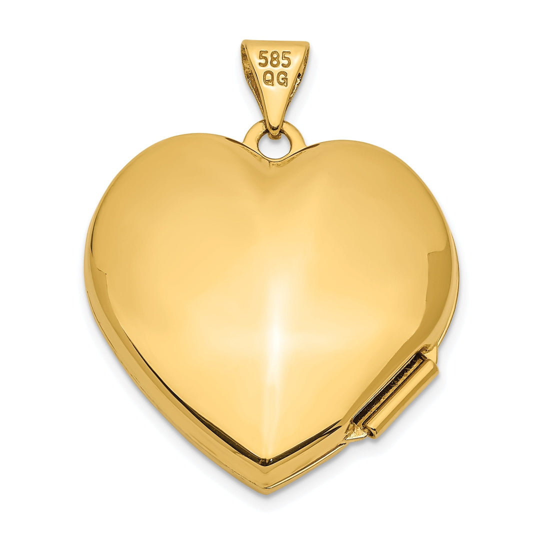 14k Yellow Gold Heart Locket