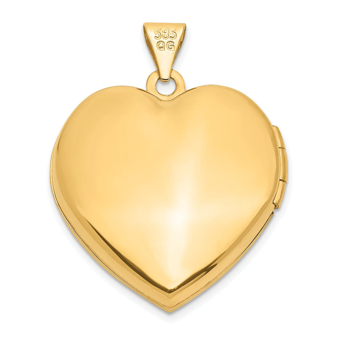 14k Yellow Gold Heart Locket