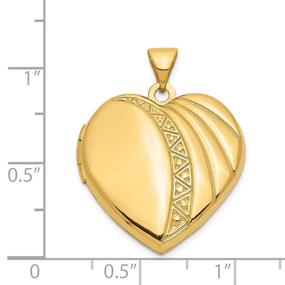 14k Yellow Gold Heart Locket