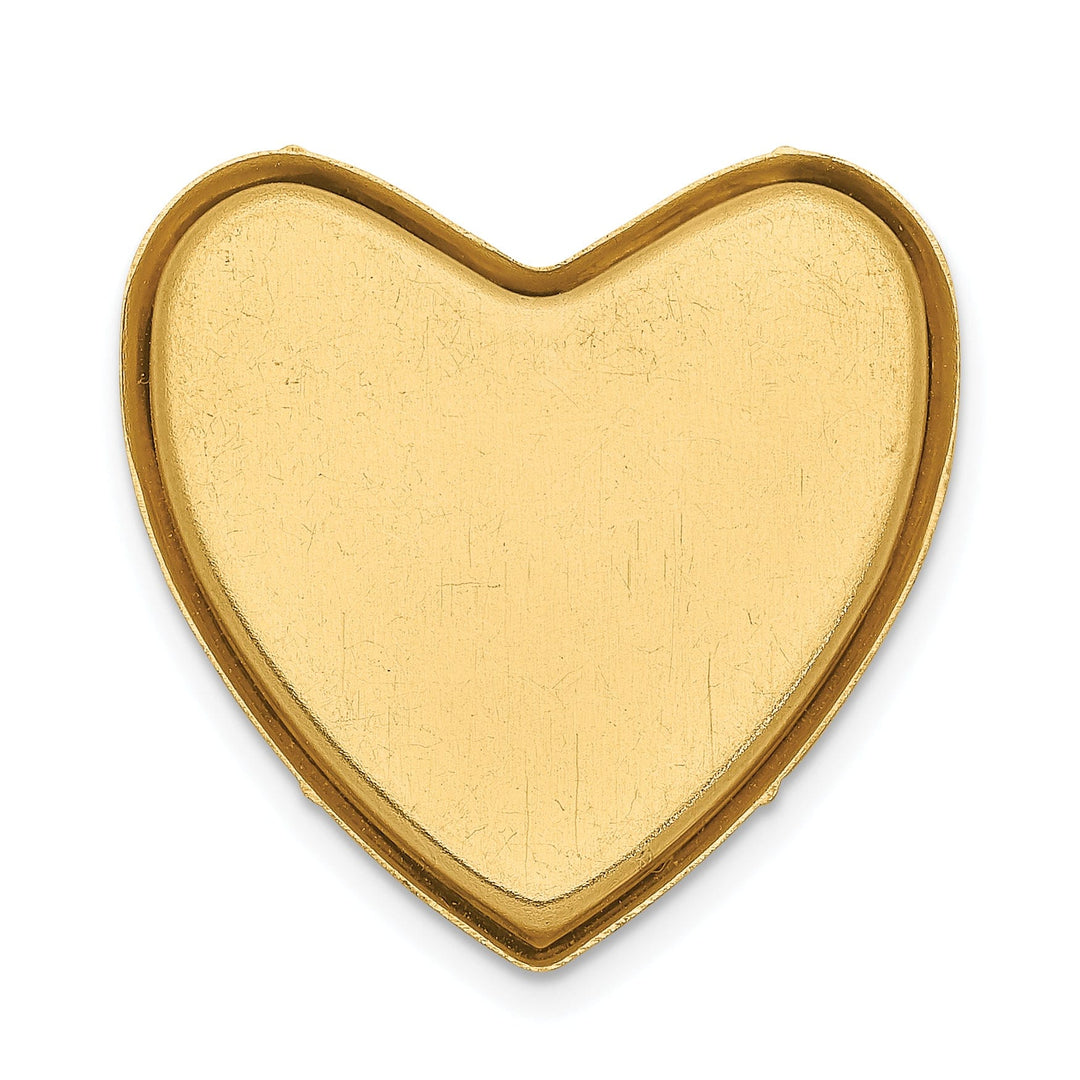 14k Yellow Gold Ash Star Design Heart Locket