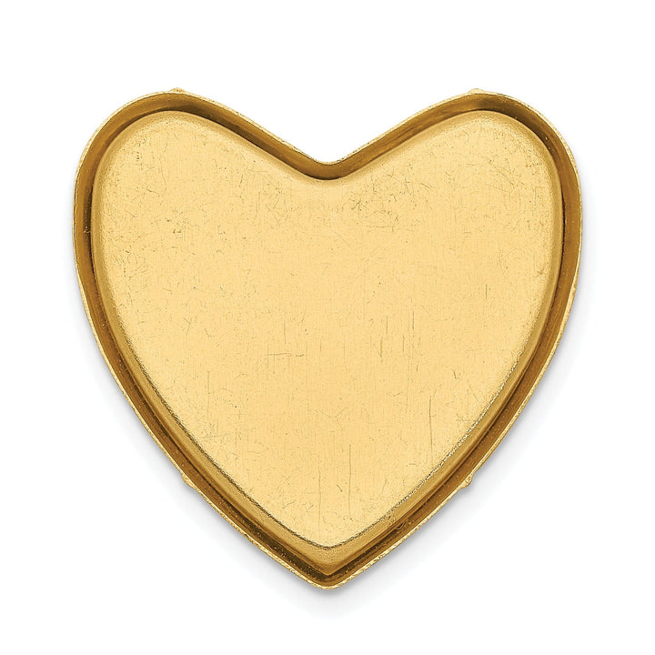 14k Yellow Gold Ash Star Design Heart Locket