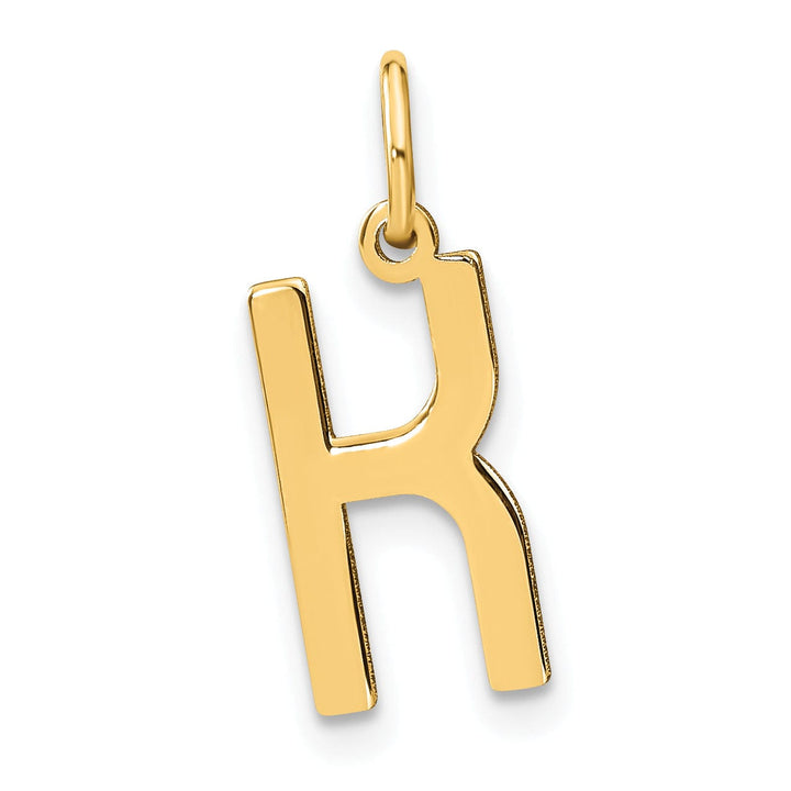 14k Yellow Gold Women's Letter K Initial Charm Pendant