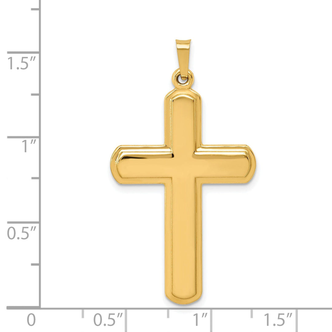 14k Yellow Gold Polished Latin Cross Pendant