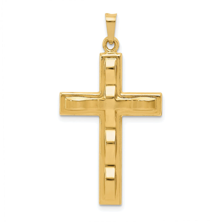 14k Yellow Gold Polished Finish Cross Pendant