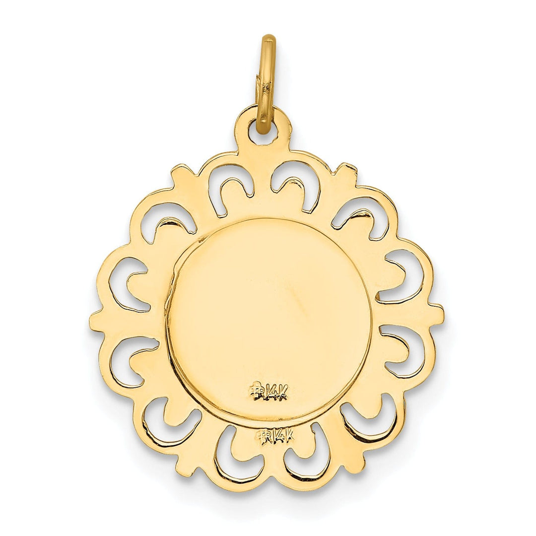 14k Yellow Gold Saint Christopher Medal Pendant