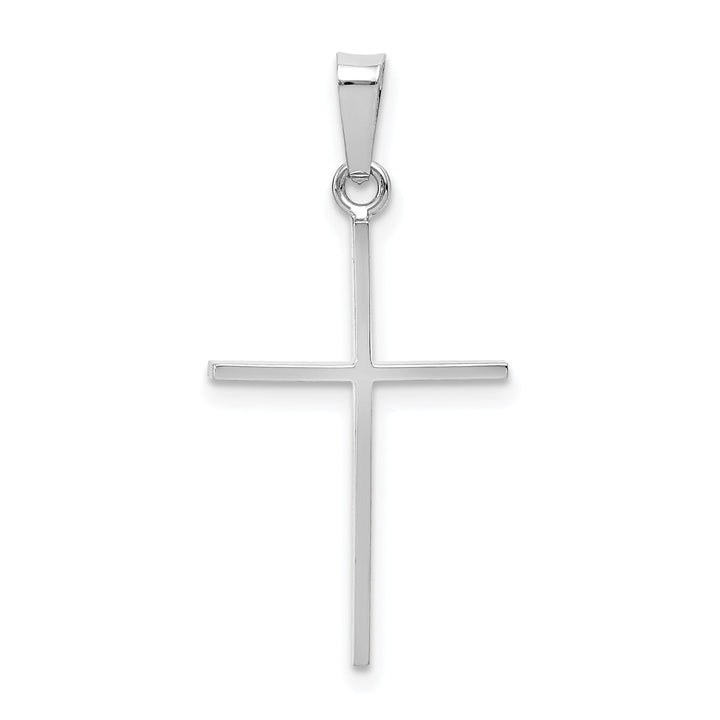 14k White Gold Latin Cross Pendant