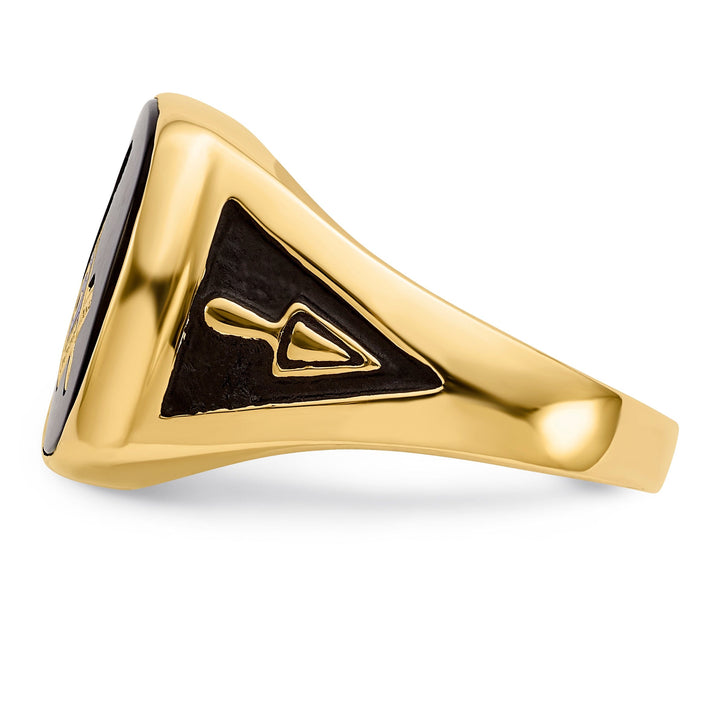 14k Yellow Gold Men's Masonic Ring