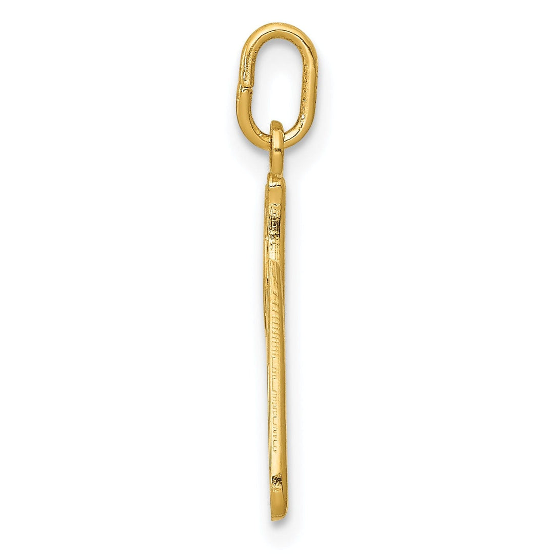 14K Yellow Gold Lower Case Script Letter P Initial Pendant