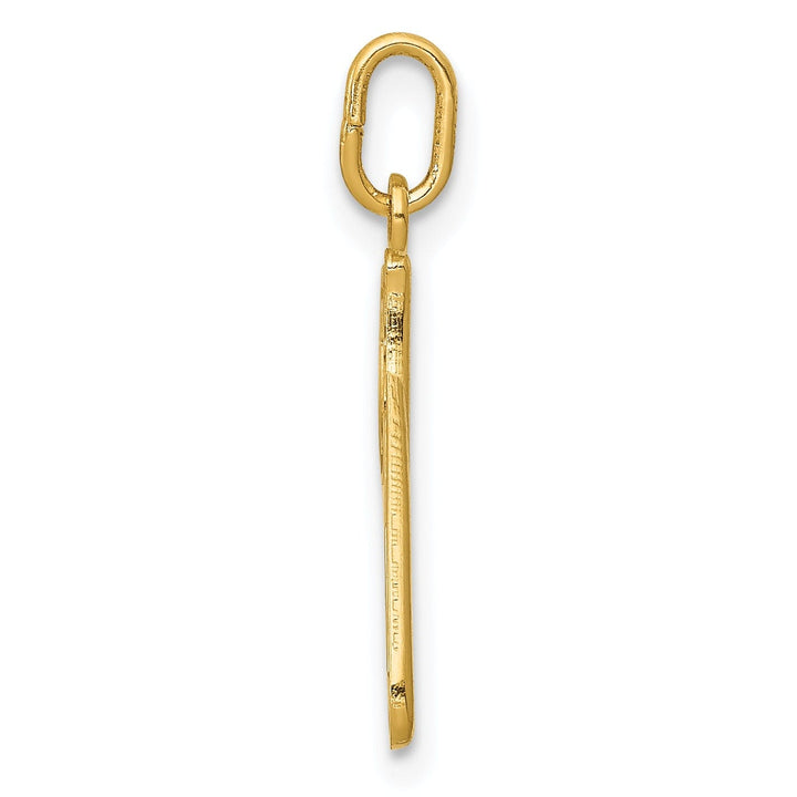 14K Yellow Gold Lower Case Script Letter P Initial Pendant