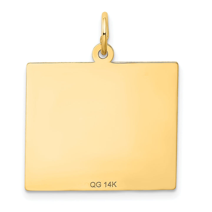 14k Yellow Gold Sunday First Day Calendar Charm