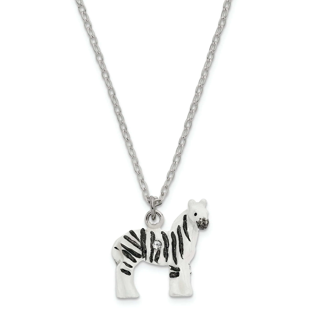 Luxury Giftware by Jere Animal Jewel Boxes Bejeweled Pewter Multi Color Enamel Finish ZACH Zebra Trinket Box