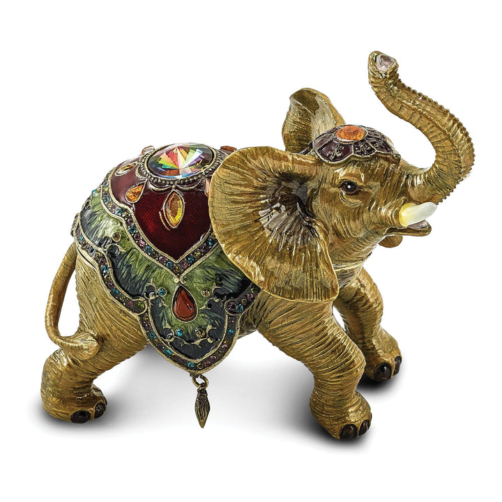 Jere Collection Animal Jewel Boxes Bejeweled Pewter Taj Mahal Elephant Jewelry Box