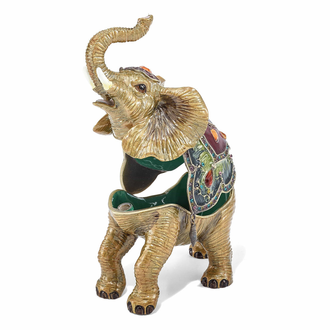 Jere Collection Animal Jewel Boxes Bejeweled Pewter Taj Mahal Elephant Jewelry Box