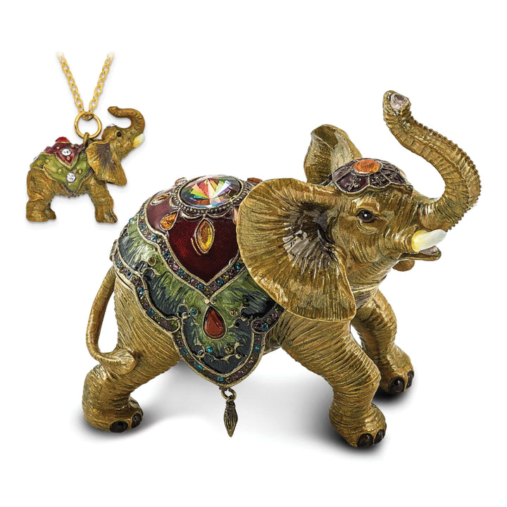 Jere Collection Animal Jewel Boxes Bejeweled Pewter Taj Mahal Elephant Jewelry Box