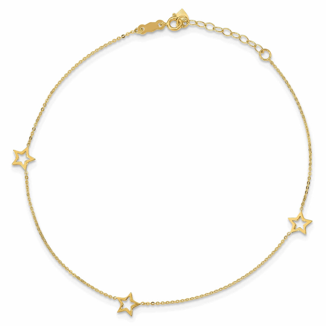 Lovely Rita's Anklets 14k Gold Adjustable Star Anklet