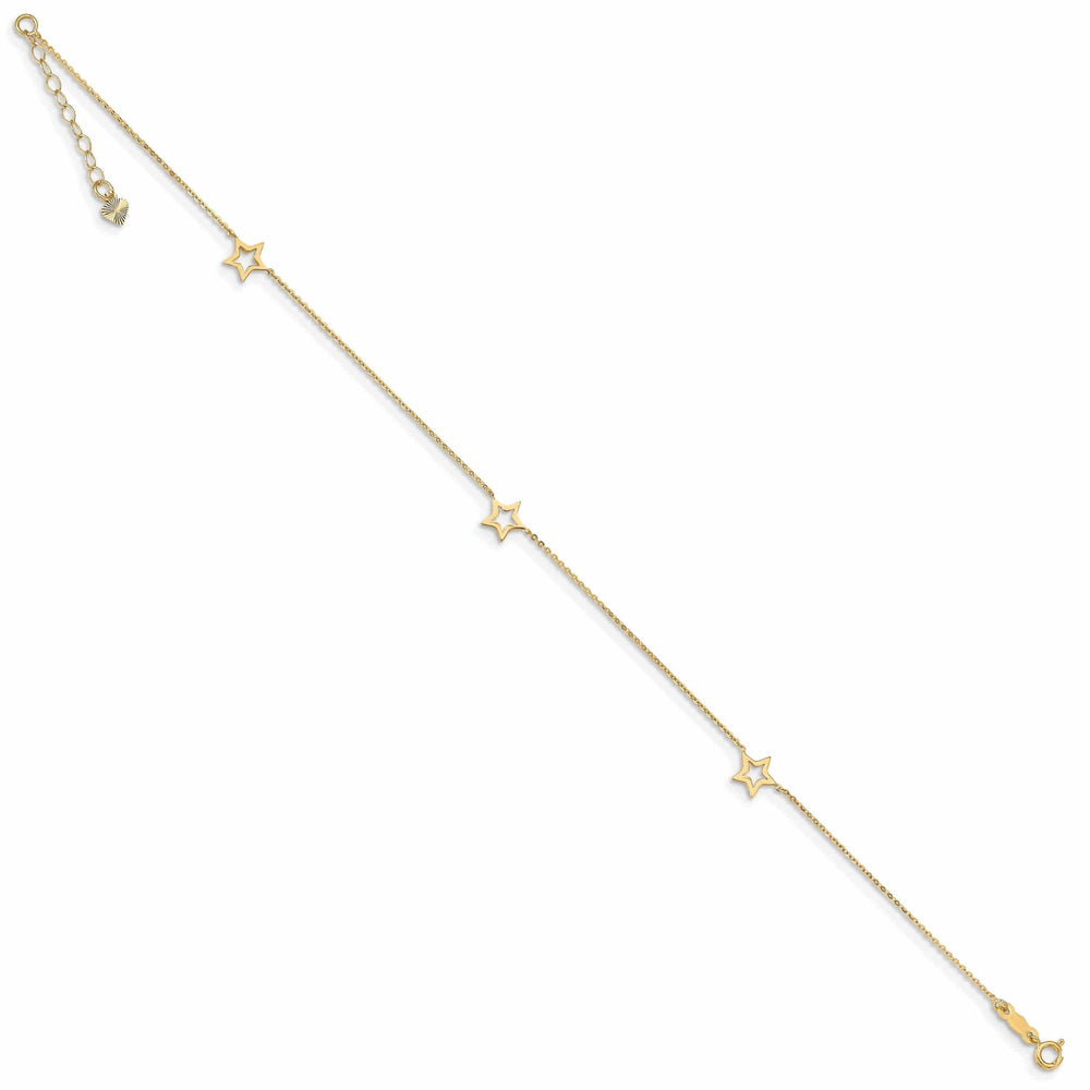 Lovely Rita's Anklets 14k Gold Adjustable Star Anklet