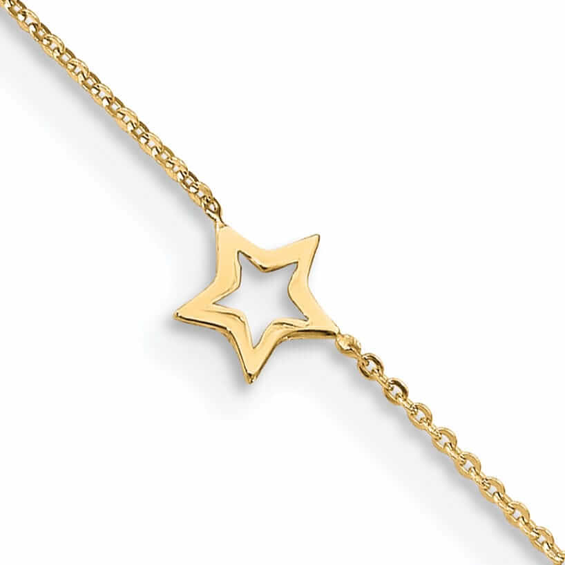 Lovely Rita's Anklets 14k Gold Adjustable Star Anklet