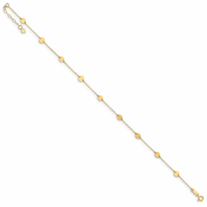 Lovely Rita's Anklets 14k Gold Disc Adjustable Anklet