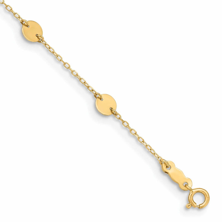 Lovely Rita's Anklets 14k Gold Disc Adjustable Anklet