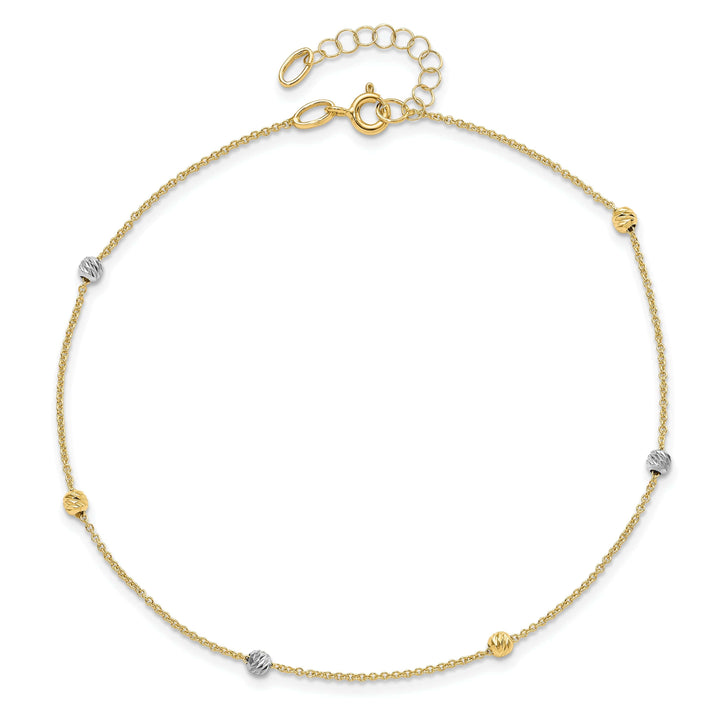 Lovely Rita's Anklets 14k Two Tone Gold Polished D.C Anklet