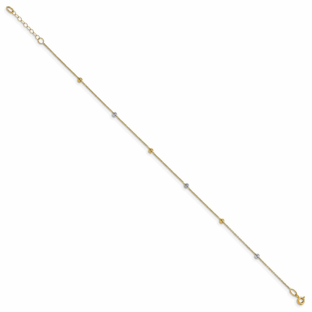 Lovely Rita's Anklets 14k Two Tone Gold Polished D.C Anklet