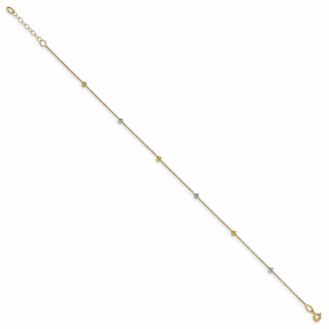 Lovely Rita's Anklets 14k Two Tone Gold Polished D.C Anklet