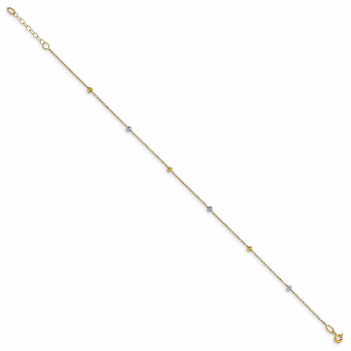Lovely Rita's Anklets 14k Two Tone Gold Polished D.C Anklet