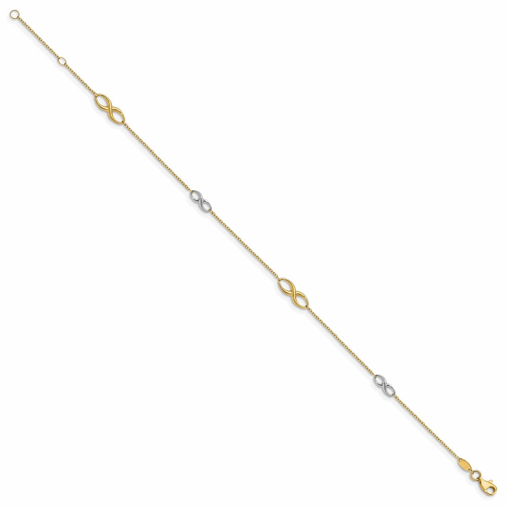 Lovely Rita's Anklets 14k Two tone Polished Anklet