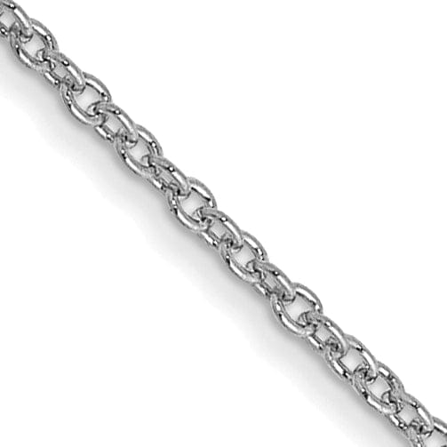 Lovely Rita's Anklets 14k White Gold 1.00mm Solid Polish Cable Chain